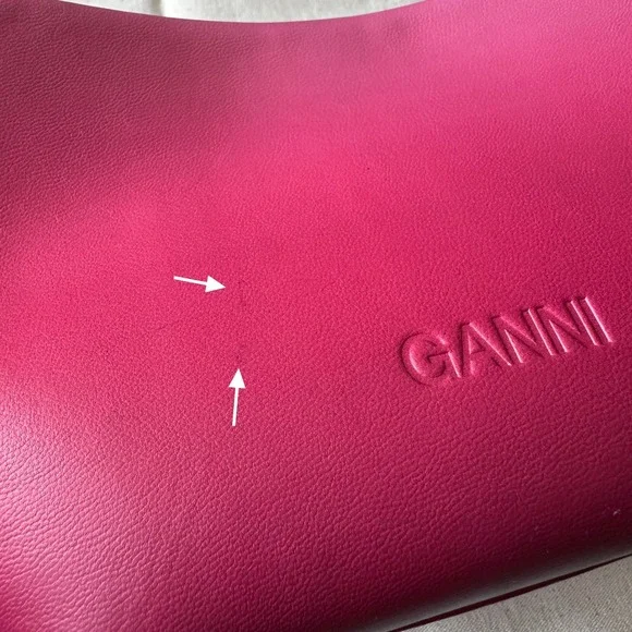 NWT GANNI Bou Bag Mini Gradient in Hot Pink Leather Crossbody - Picture 13 of 16